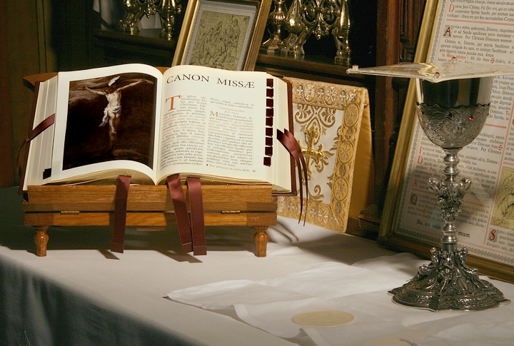 Missal a liturgical book on the table
