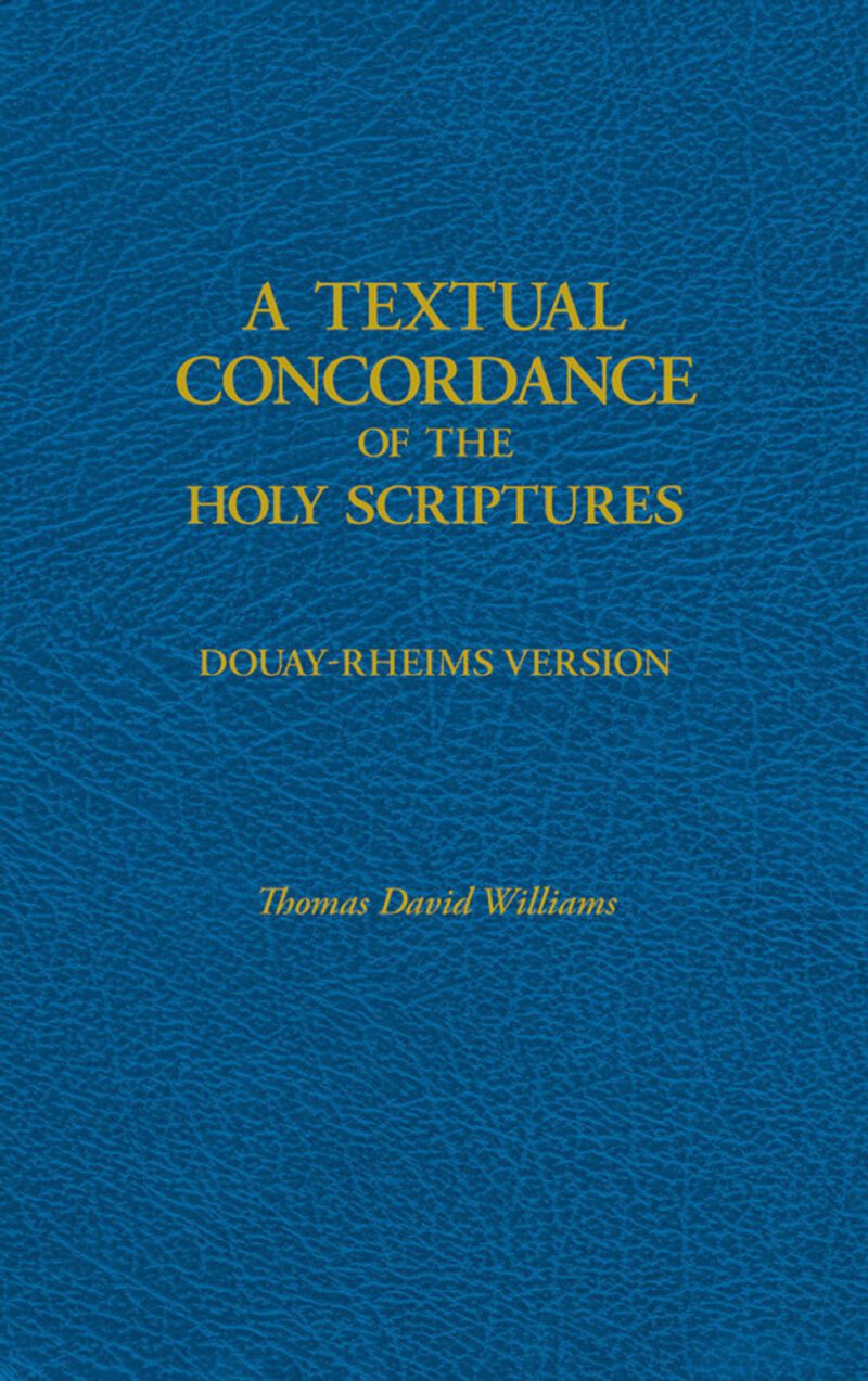 The cover of a Concordance to the Bible.