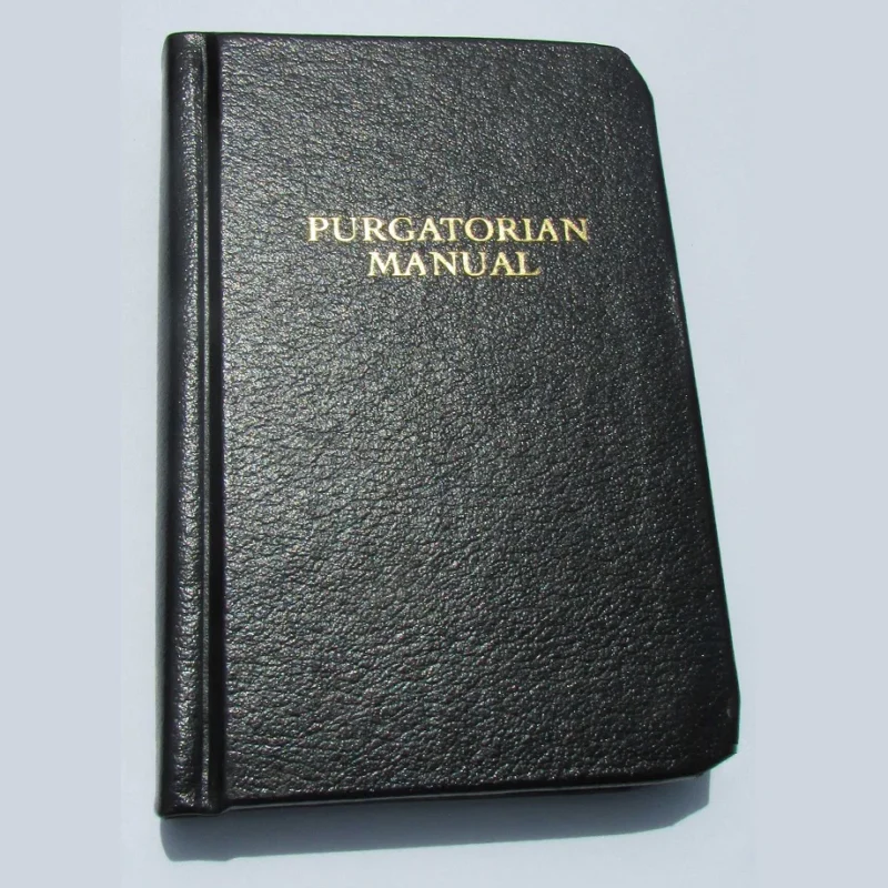 A black book with the words Purgatorian Manual, The on it.