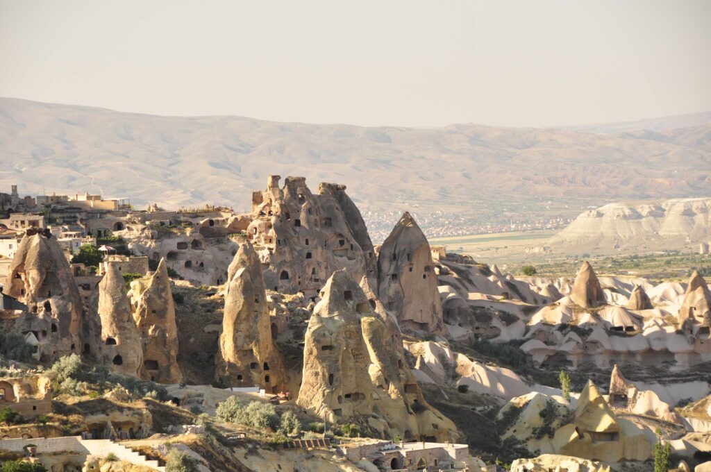 Cave houses and rock formations
