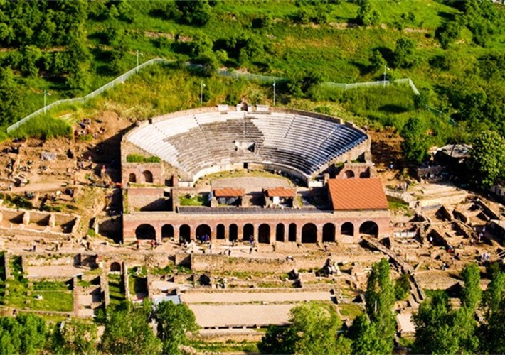 aerial view of the Ancient Macedonian City