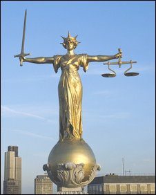 The statue of justice in london.